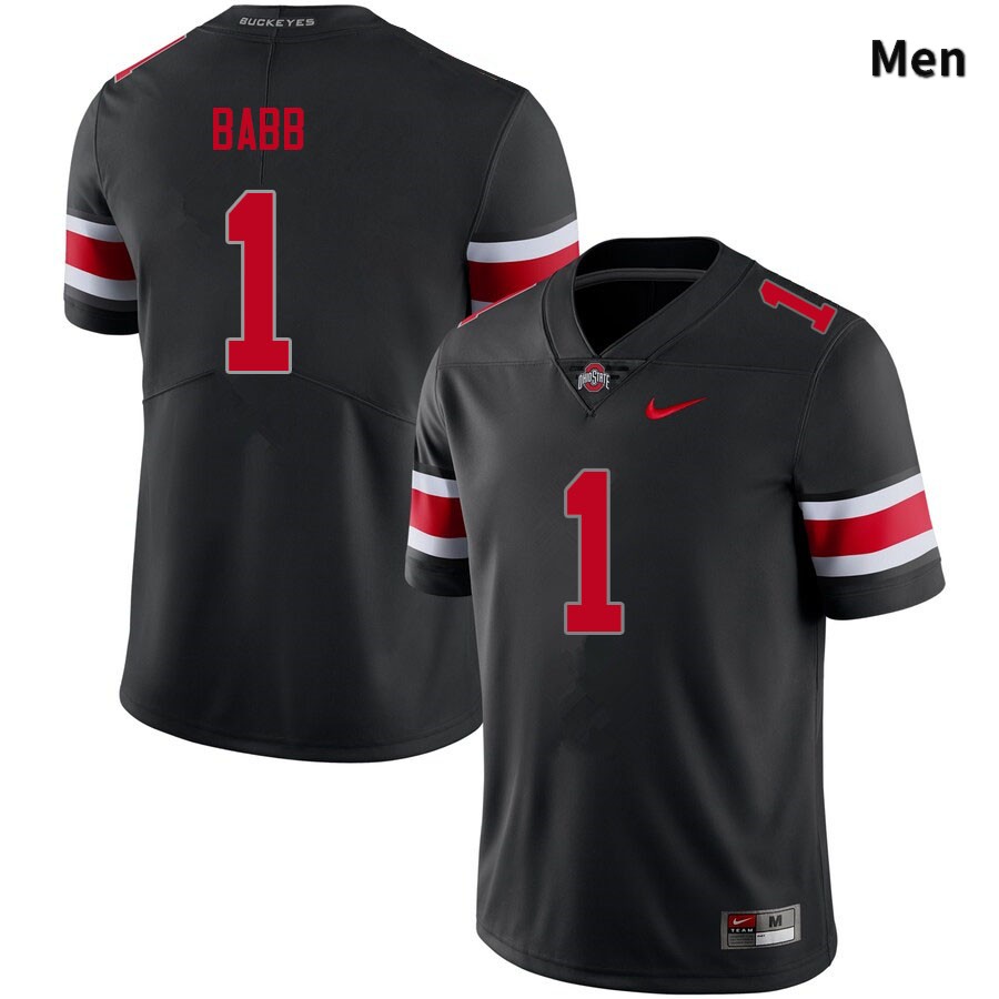 Ohio State Buckeyes Kamryn Babb Men's #1 Blackout Authentic Stitched College Football Jersey